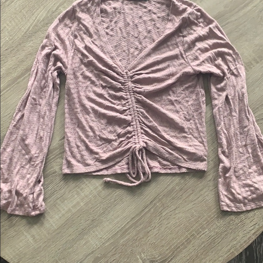 NWT Earthbound Mauve Scrunched Crop